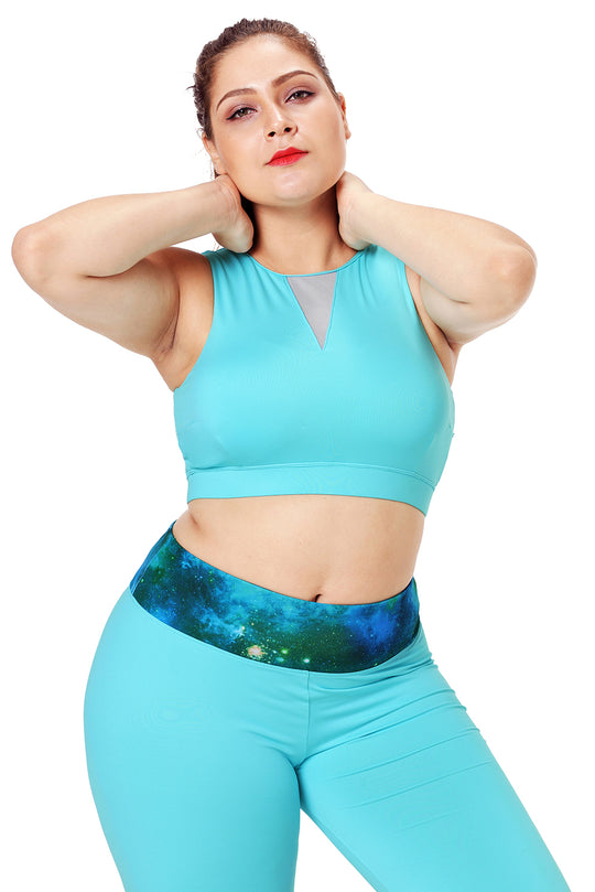 Bustiera sport cu insertie de plasa - plus size BRA222P-48