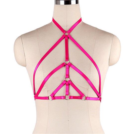 Lenjerie tip ham fetish din benzi elastice reglabile BRA281-55