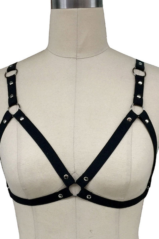 Sutien fetish tip ham din benzi elastice BRA282-1