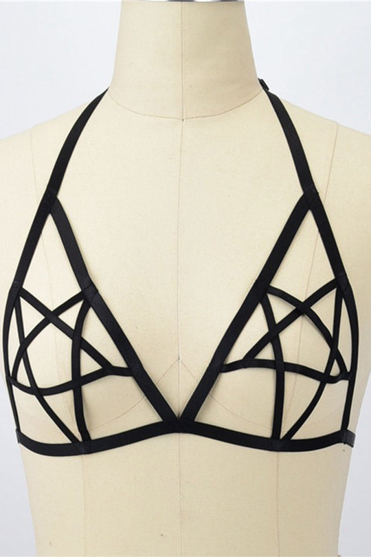 Sutien fetish din benzi elastice BRA283-1