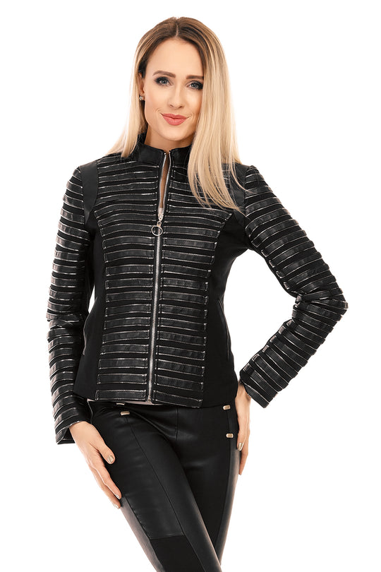 Jacheta de toamna cu model sclipicios C557-1