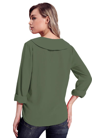 Bluza eleganta cu maneci lungi si decolteu in V C591-12