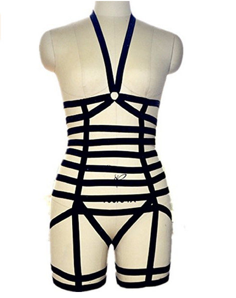 Lenjerie sexi din benzi late elastice C711-1