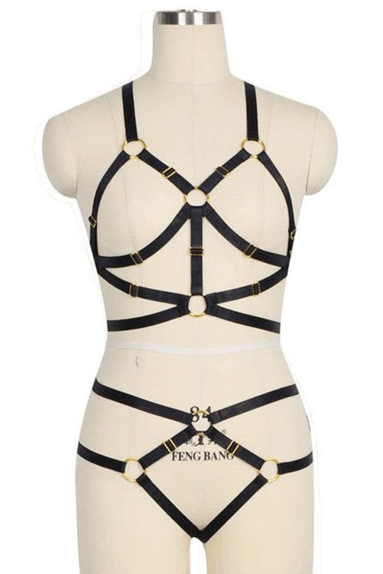 Set lenjerie tip ham model din benzi elastice reglabile C717-1