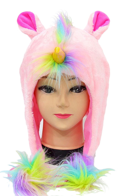 Caciula cu model unicorn si puf CAP14-5