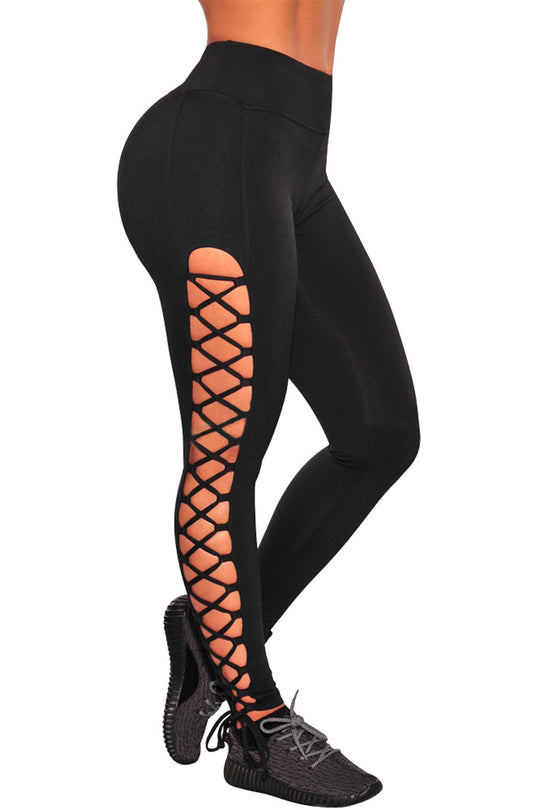 CL759-1 Colanti negri si elastici, cu decupaje pe lateral