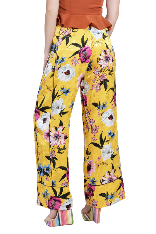 Pantaloni lungi cu imprimeu floral vesel CL817-95