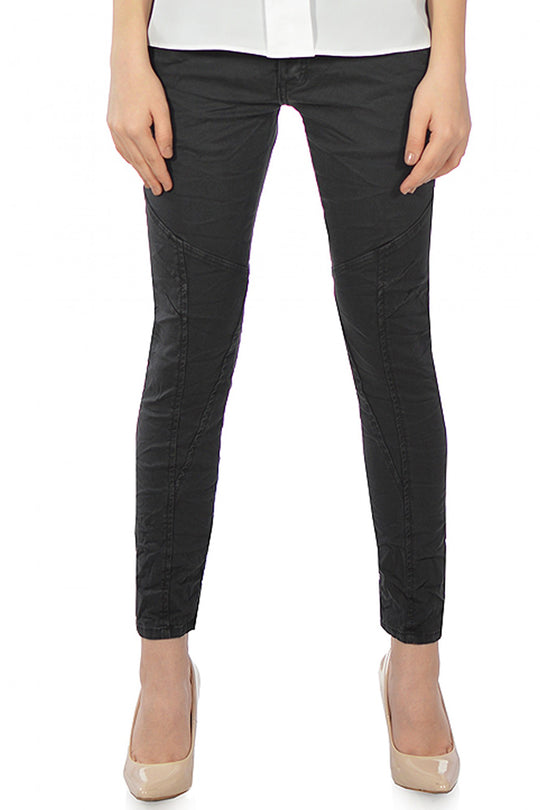 Jeans gri inchis accesorizati cu nasturi metalice CL848-181