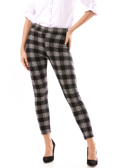 Colanti cu talie inalta si imprimeu monocrom CL866-1122