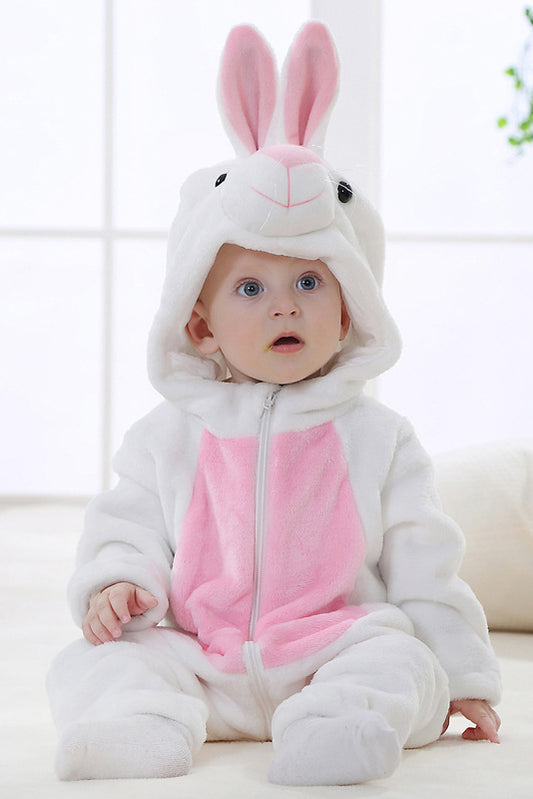 CLD136-25 Pijama kigurumi pentru bebelusi tip salopeta din material moale si pufos