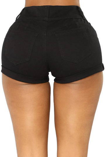 Pantaloni scurti cu nasturi si buzunare D296-1