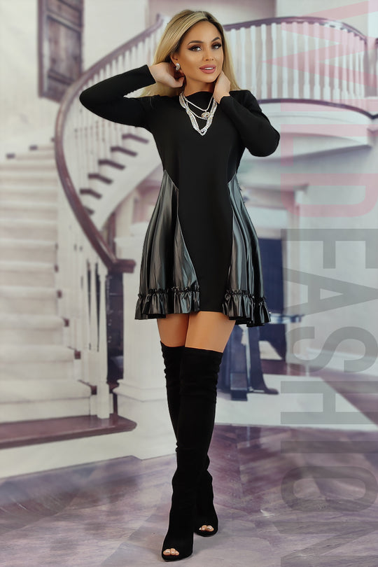 Rochie midi cu volanase D552RR-1