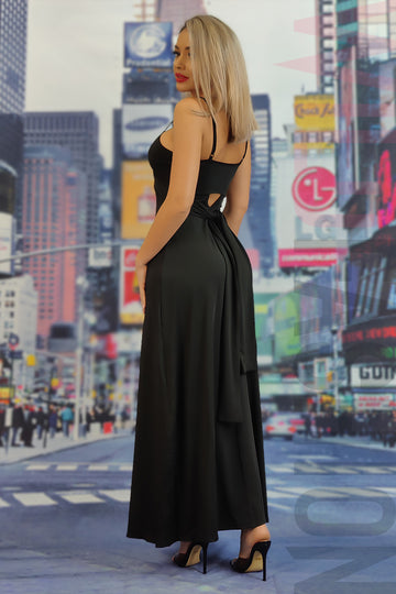 Rochie maxi cu bretele si decupaje D668RR-1