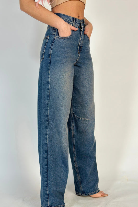 Blugi casual largi model boyfriend E1103-4