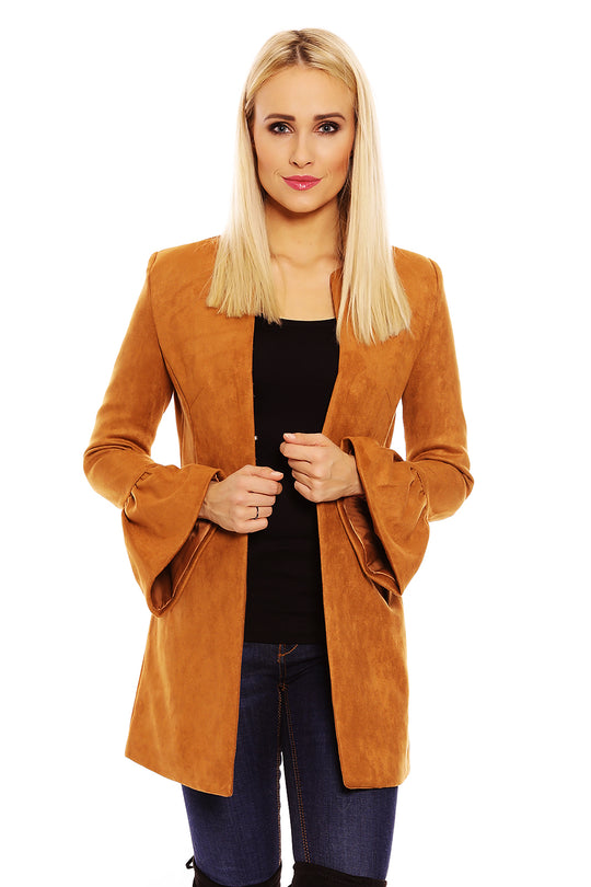 Jacheta midi cu maneci tip clopot E568-16