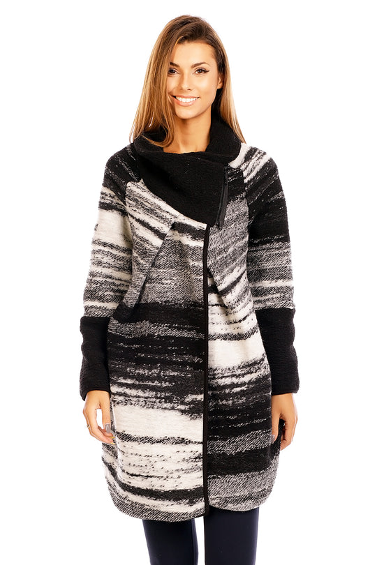 Pardesiu midi cu guler inalt E791-1122