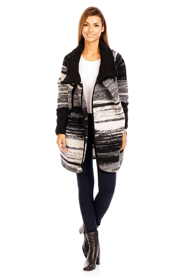 Pardesiu midi cu guler inalt E791-1122