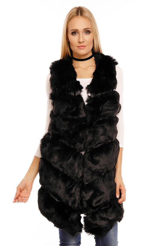 Vesta midi eleganta cu buzunare E793-1