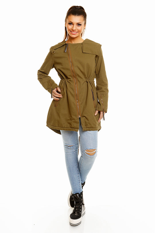 Jacheta vintage cu fermoar lat intr-o parte E796-14