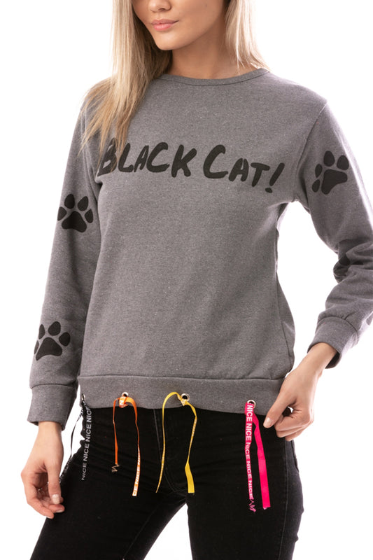 Bluza casual cu labute si panglici colorate E851-108