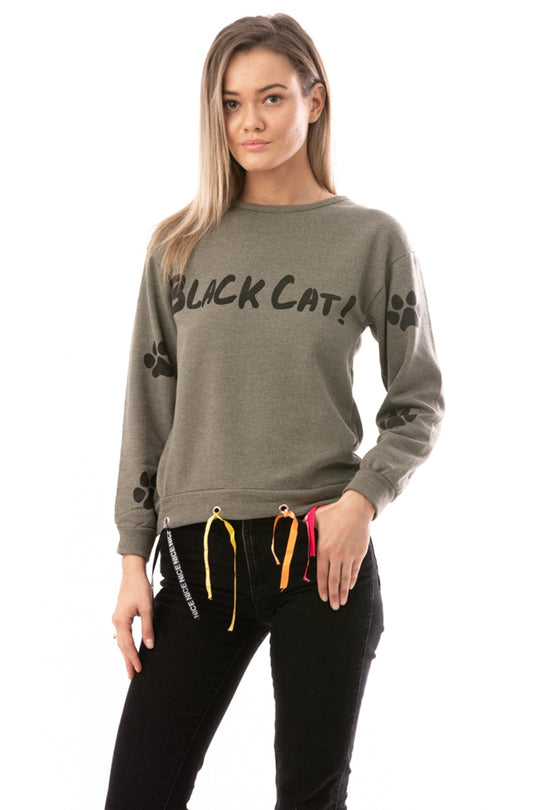 Bluza casual cu labute si panglici colorate E851-14