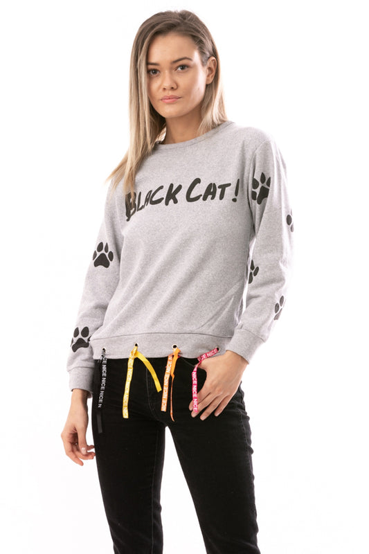 Bluza casual cu labute si panglici colorate E851-182