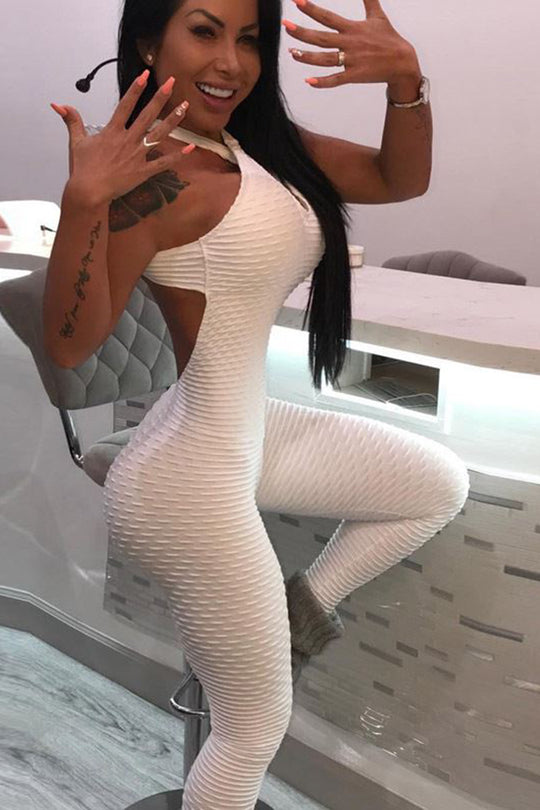 Salopeta sport/casual cu model brazilian si aspect texturat F745-2