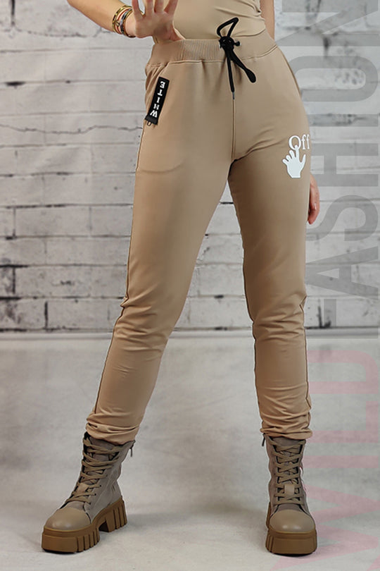 Pantaloni casual/sport cu snur si elastic in talie F857-155