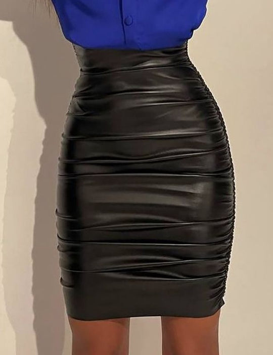 Fusta scurta cu talie inailta FS180-1