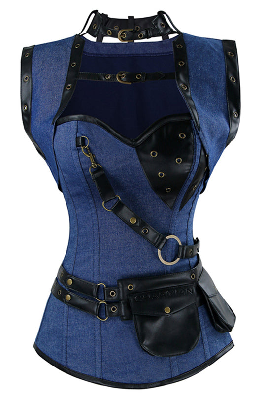 Corset cu bolero model vintage cu imprimeu G260-444