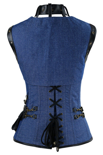 Corset cu bolero model vintage cu imprimeu G260-444
