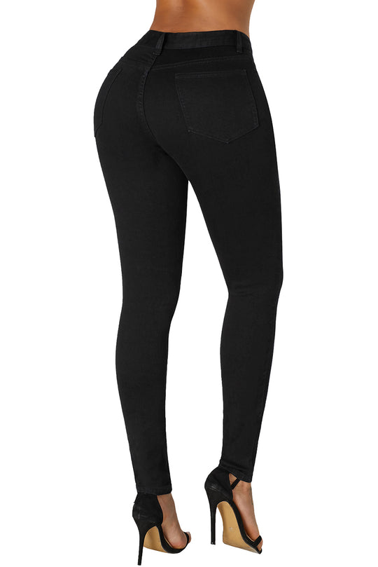 Pantaloni skinny din denim cu talie inalta G679-1