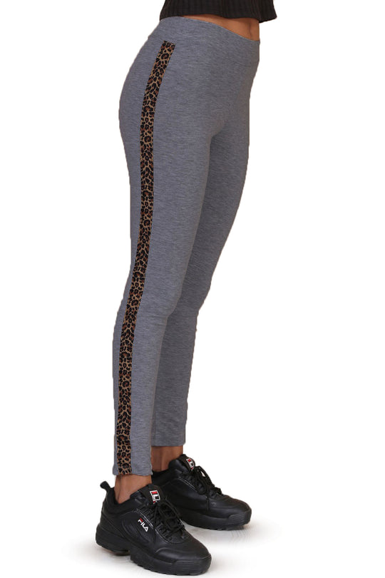 Pantaloni sport cu vipusca animal print G702-181