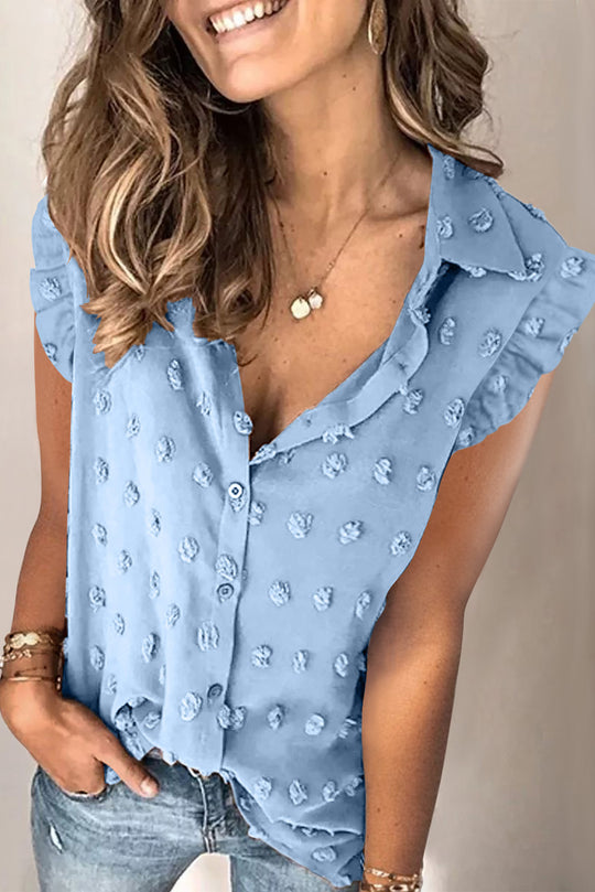 Camasa casual fara maneci din material lejer semitransparent G762-48