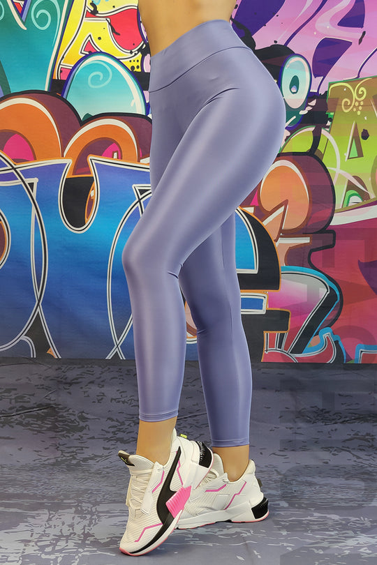 Colanti sport/casual cu talie inalta din material elastic lucios G799-10