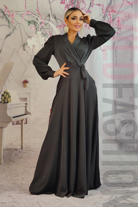 Rochie eleganta cu material petrecut in fata G818-1