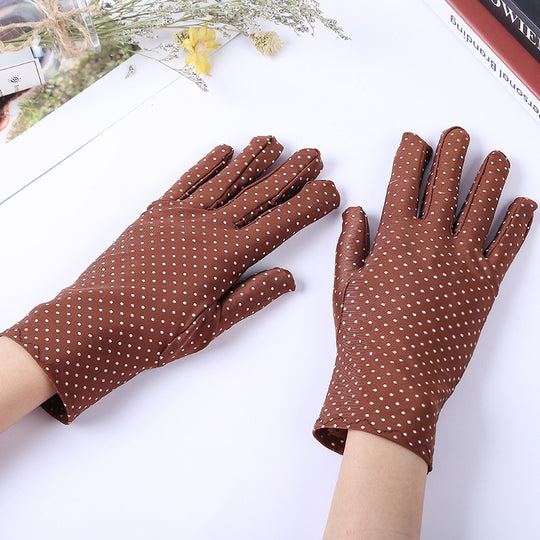 Manusi stil retro model cu buline mici GL56-8