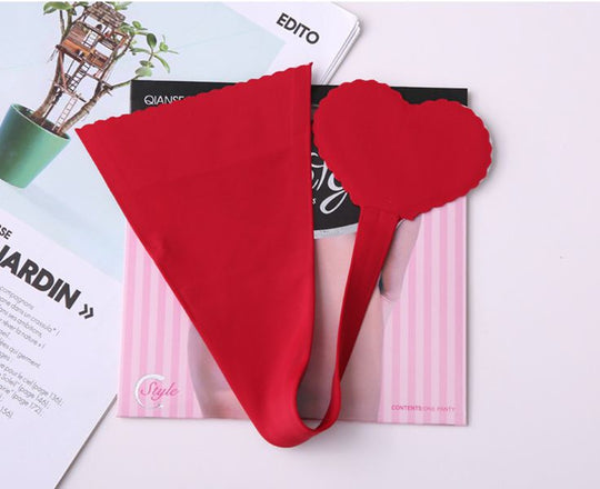 Chilot invizibil fara benzi pe lateral cu model inimioara GS1078-3