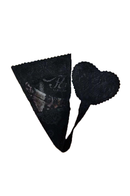 Chilot invizibil fara benzi pe lateral cu model inimioara la spate GS1079-1