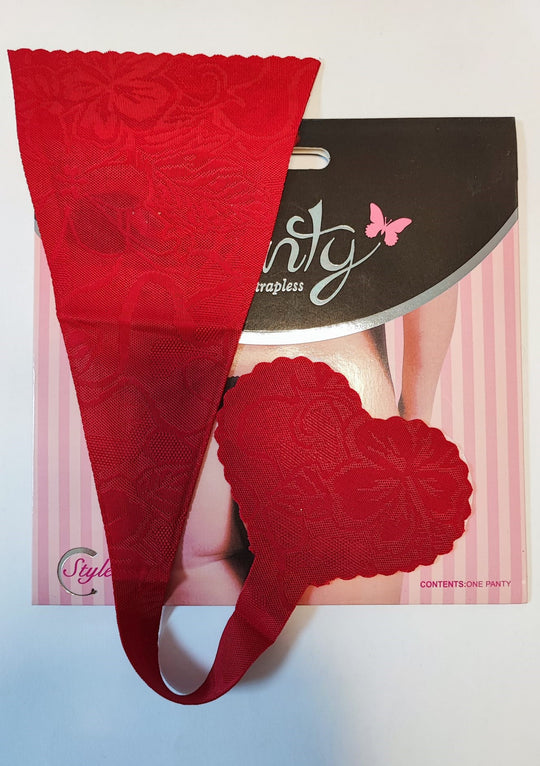 Chilot invizibil fara benzi pe lateral cu model inimioara GS1079-3