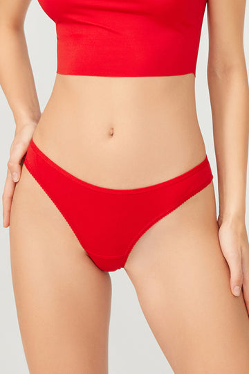 Chilot tanga simplu din bumbac elastic captusit inghinal GS1148-3