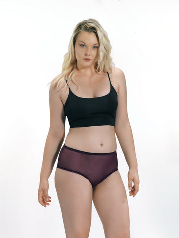 Chilot normal cu marimi mari din plasa si dantela GS1163-2113