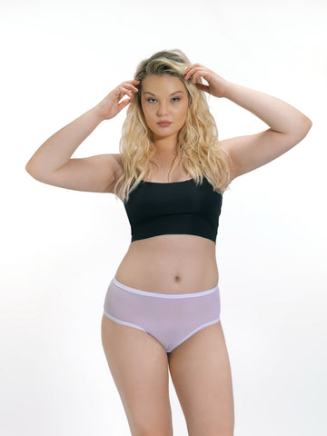 Chilot normal cu marimi mari din plasa si dantela GS1163-2