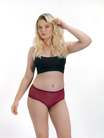 Chilot normal cu marimi mari din plasa si dantela GS1163-81