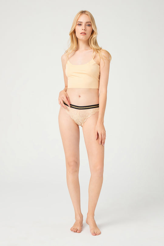 Chilot brazilian din dantela florala si material usor elastic GS1165-1521