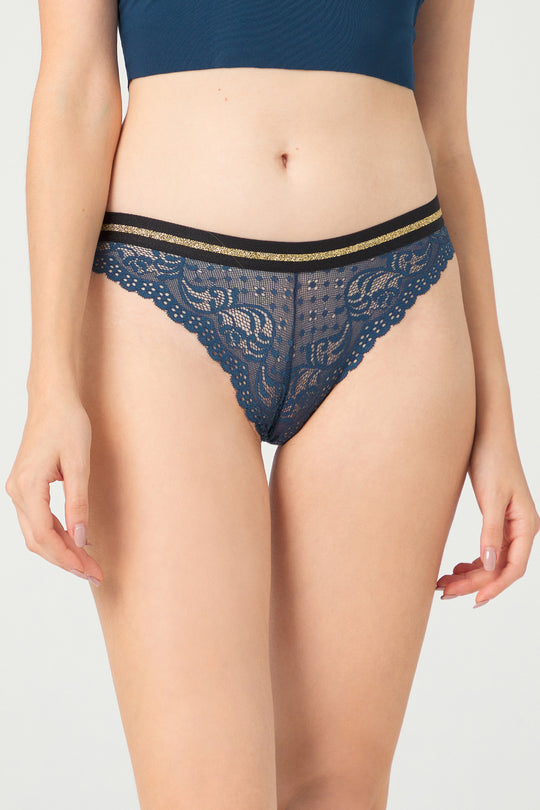 Chilot brazilian din dantela florala si material usor elastic GS1165-1844