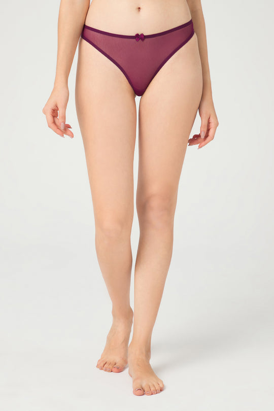 Chilot tanga din plasa fina si benzi late elastice la spate GS1186-21