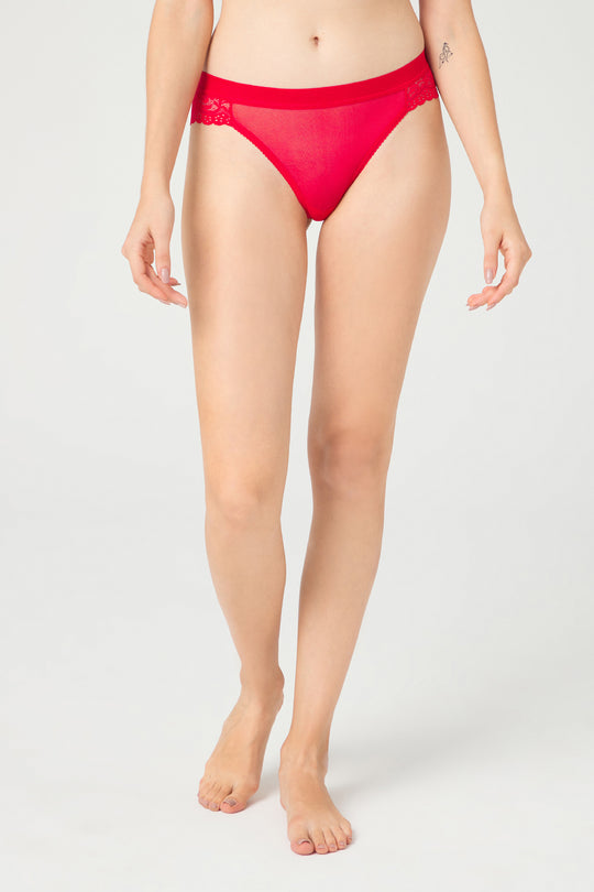 Chilot brazilian din dantela florala si plasa fina GS1190-3