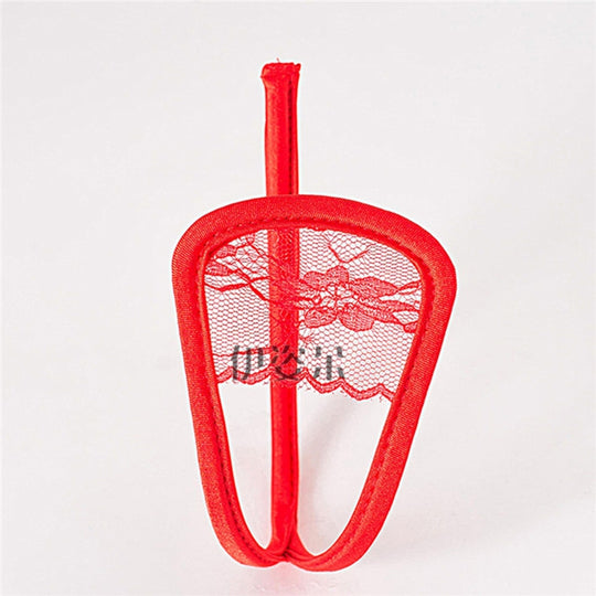 Chilot invizibil c-string din dantela cu model si decupaj GS570-3