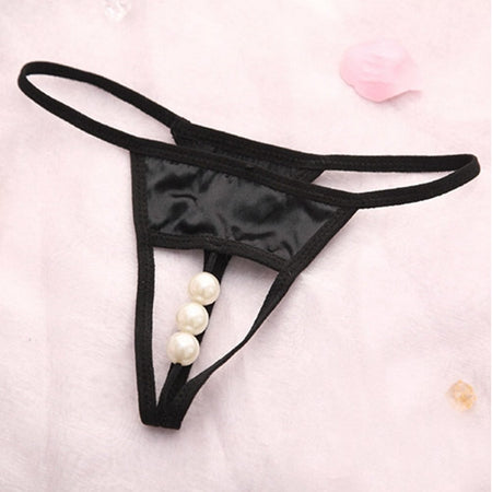 Chilot fetish elastic accesorizat cu 3 margele GS595-1